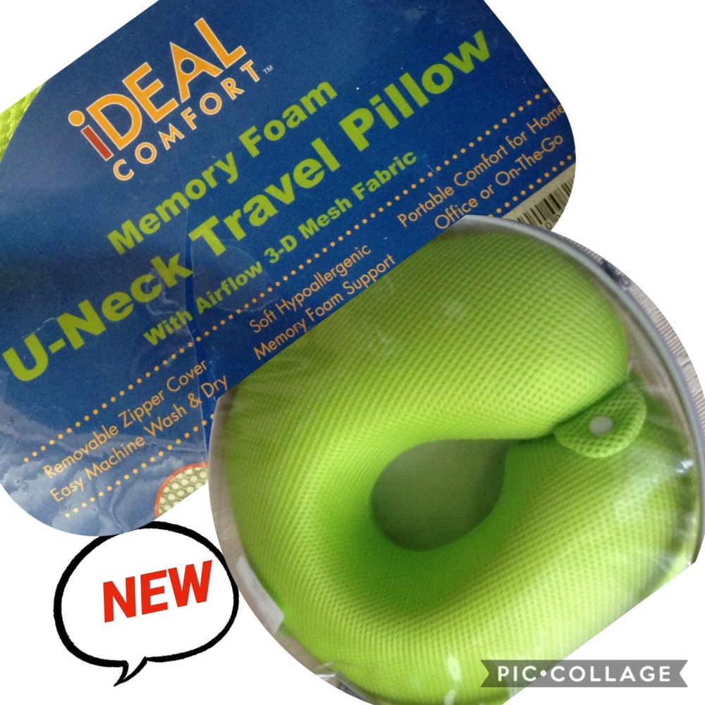 Mesh Travel Pillow U-neck w/ memory foam